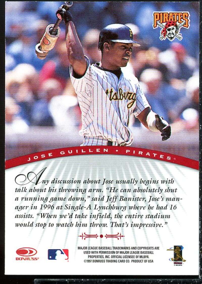 Jose Guillen Card 1997 Donruss Signature Autographs #48  Image 2