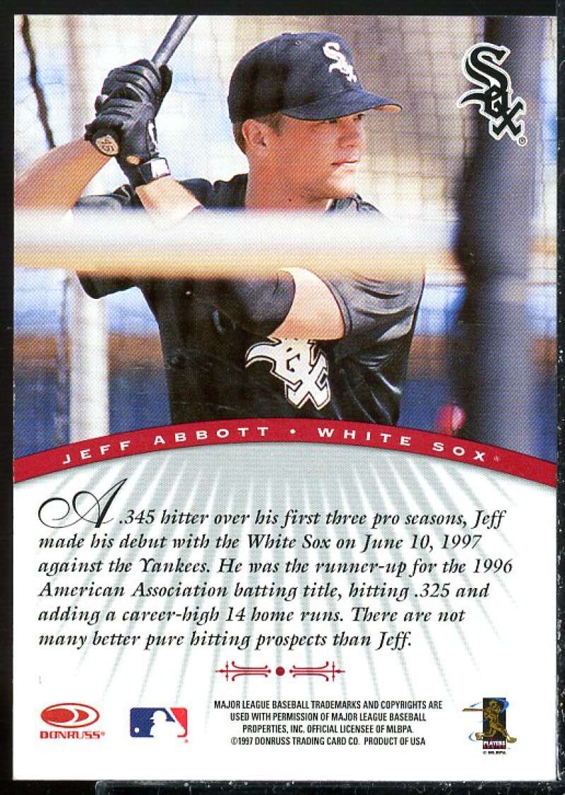 Jeff Abbott Card 1997 Donruss Signature Autographs #1  Image 2