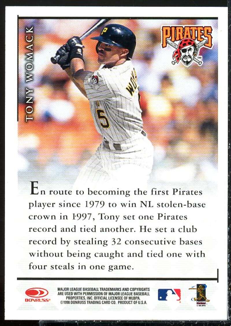 Tony Womack Card 1998 Donruss Signature Autographs #97  Image 2