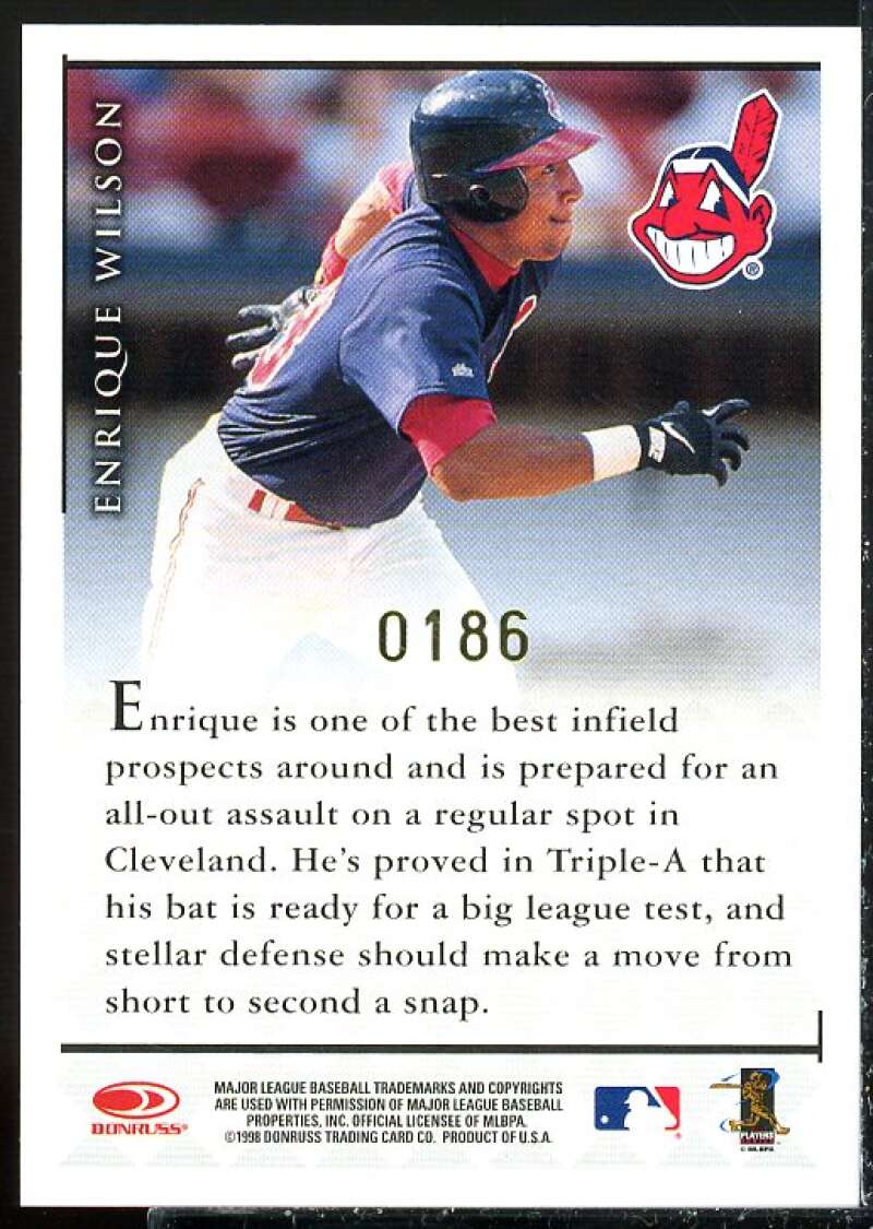 Enrique Wilson Card 1998 Donruss Signature Autographs Millennium #122  Image 2