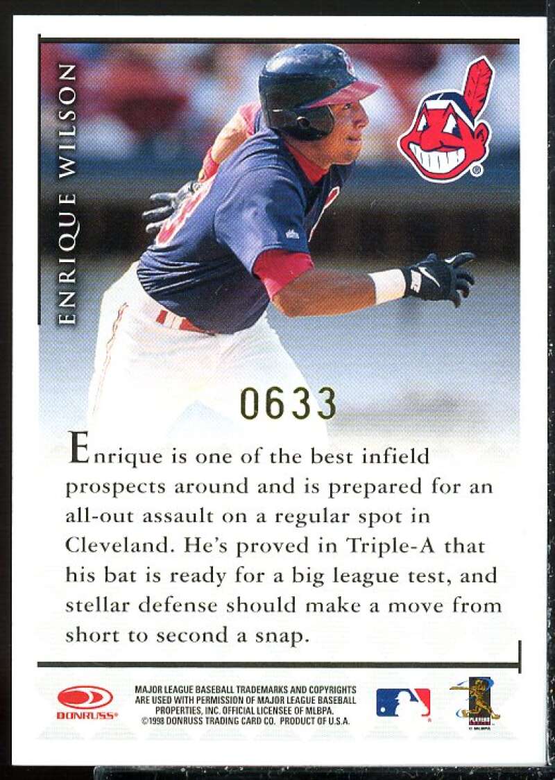 Enrique Wilson Card 1998 Donruss Signature Autographs Millennium #122  Image 2