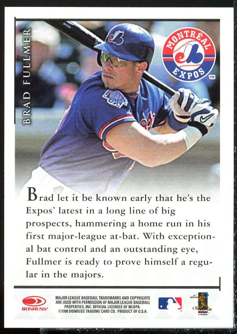 Brad Fullmer Card 1998 Donruss Signature Autographs #33  Image 2