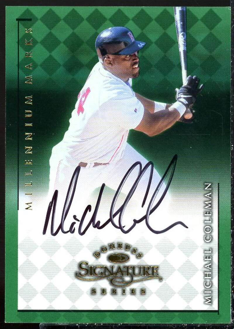 Michael Coleman Card 1998 Donruss Signature Autographs Millennium #29  Image 1