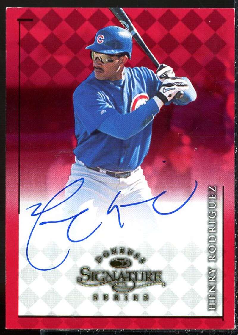 Henry Rodriguez Card 1998 Donruss Signature Autographs #75  Image 1