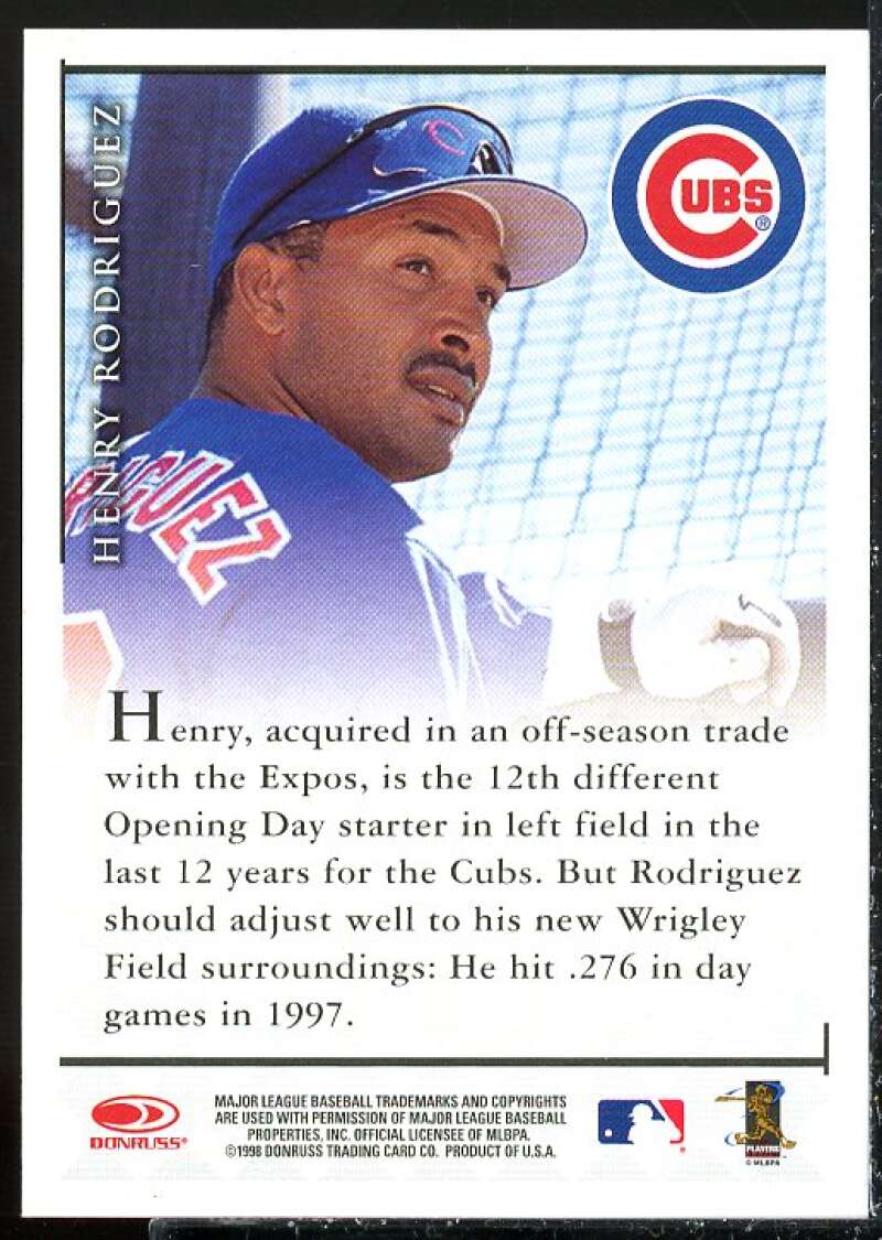 Henry Rodriguez Card 1998 Donruss Signature Autographs #75  Image 2