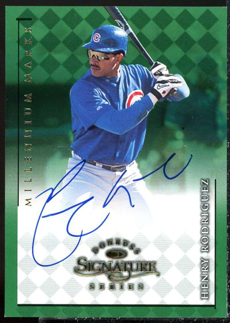 Henry Rodriguez Card 1998 Donruss Signature Autographs Millennium #99  Image 1