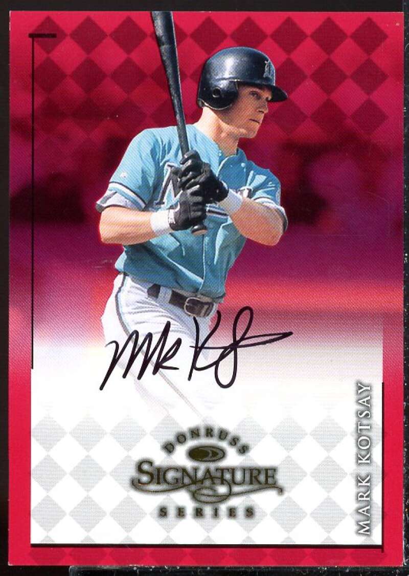 Mark Kotsay Card 1998 Donruss Signature Autographs #51  Image 1