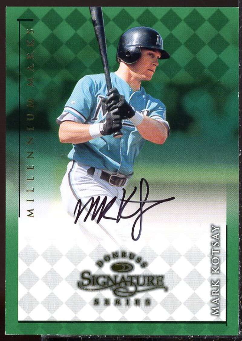 Mark Kotsay Card 1998 Donruss Signature Autographs Millennium #70  Image 1