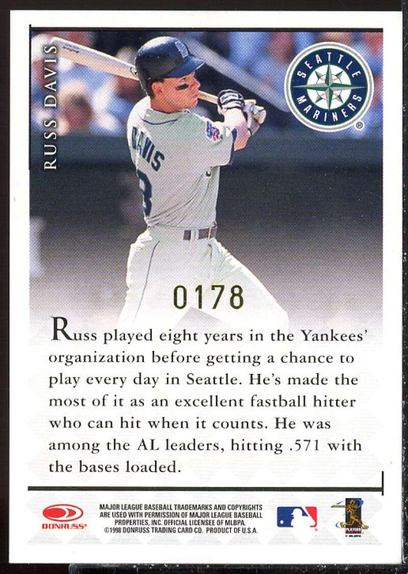 Russ Davis Card 1998 Donruss Signature Autographs Millennium #34  Image 2