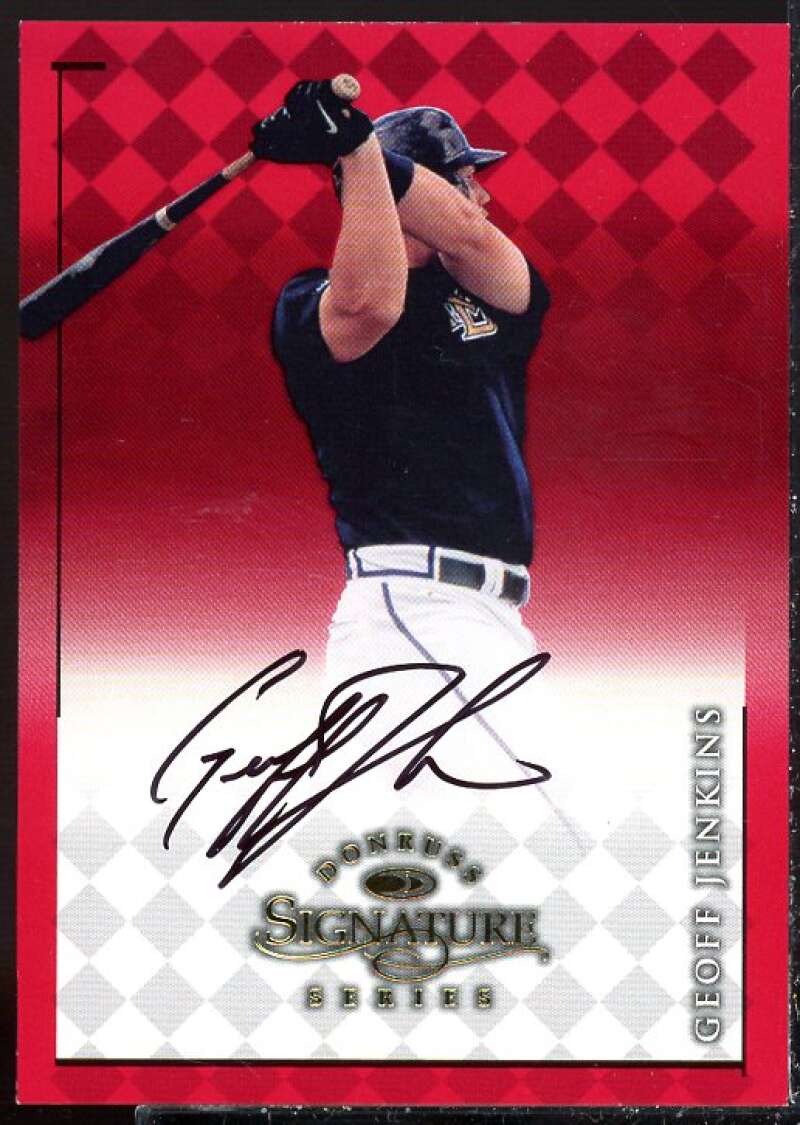 Geoff Jenkins Card 1998 Donruss Signature Autographs #48  Image 1