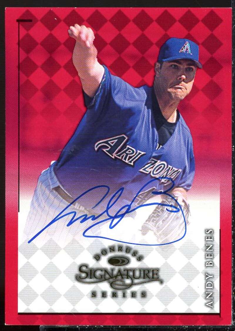 Andy Benes Card 1998 Donruss Signature Autographs #8  Image 1