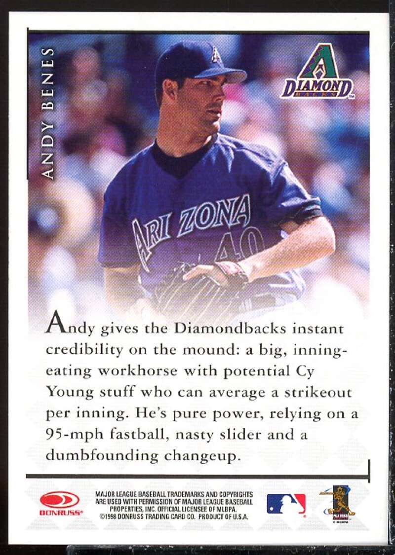 Andy Benes Card 1998 Donruss Signature Autographs #8  Image 2