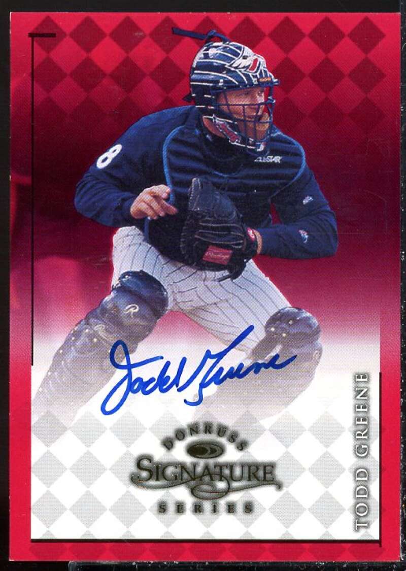 Todd Greene Card 1998 Donruss Signature Autographs #36  Image 1