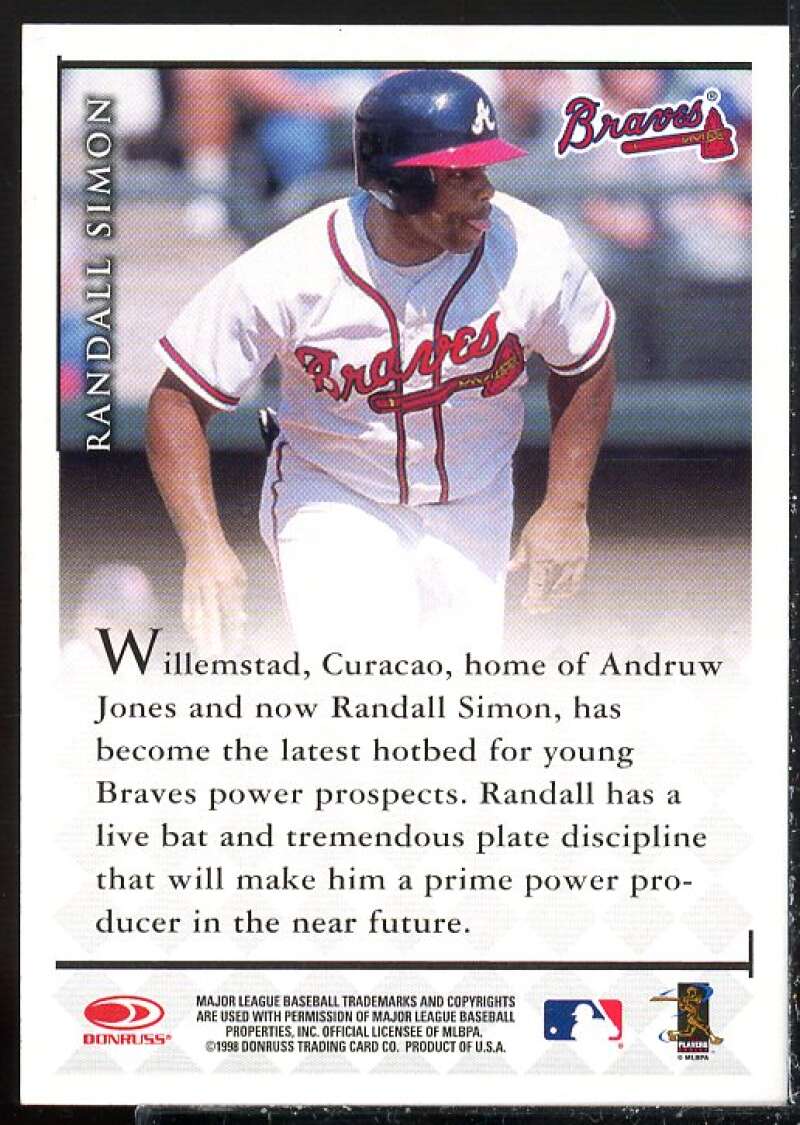 Randall Simon Card 1998 Donruss Signature Autographs #80  Image 2