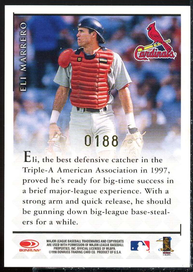 Eli Marrero Card 1998 Donruss Signature Autographs Millennium #77  Image 2