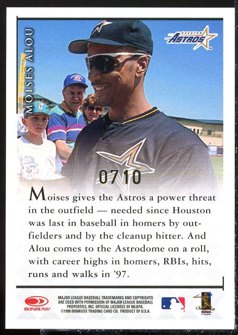 Moises Alou Card 1998 Donruss Signature Autographs Millennium #3  Image 2