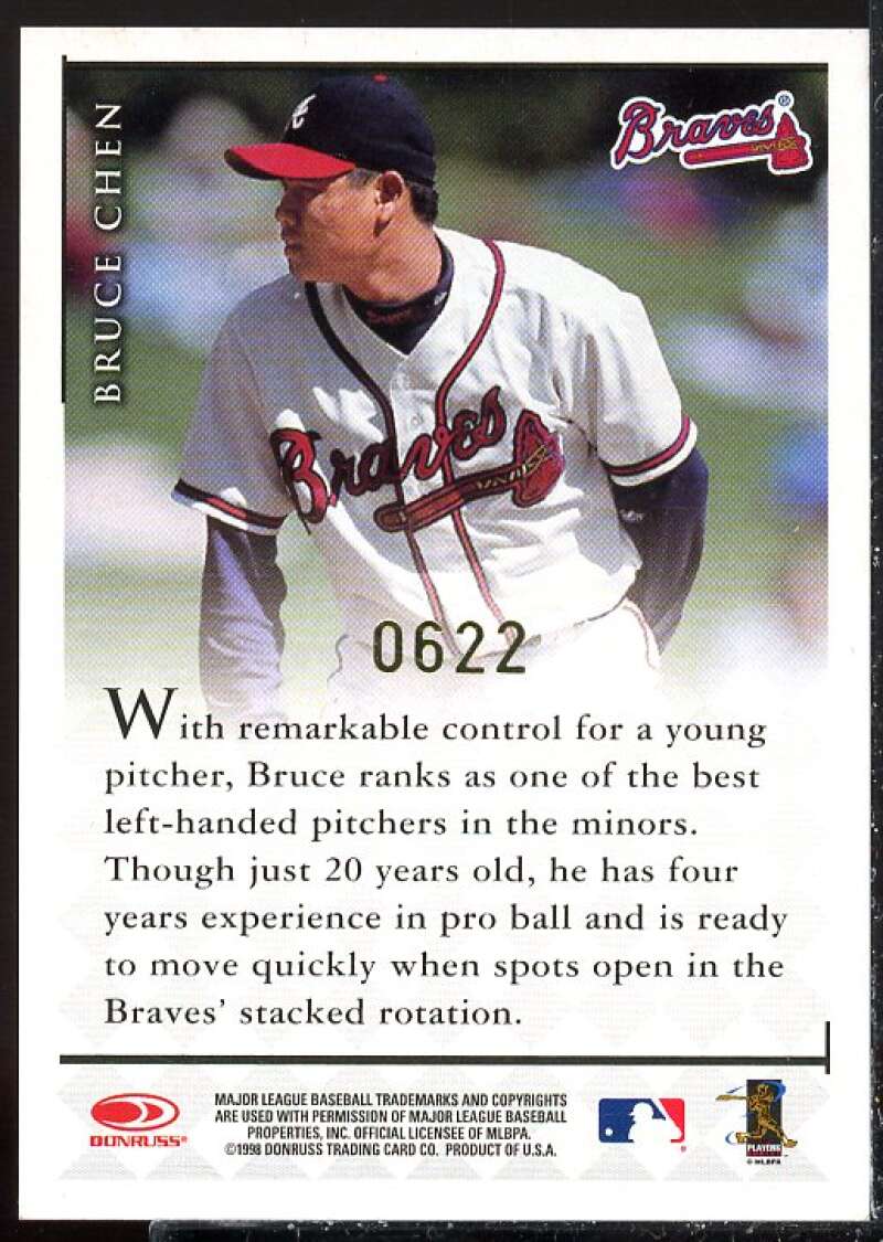 Bruce Chen Card 1998 Donruss Signature Autographs Millennium #22  Image 2