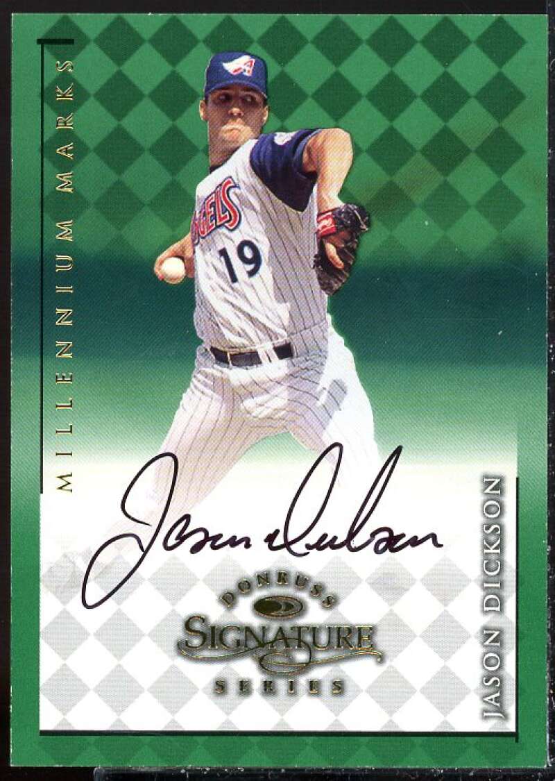 Jason Dickson Card 1998 Donruss Signature Autographs Millennium #35  Image 1