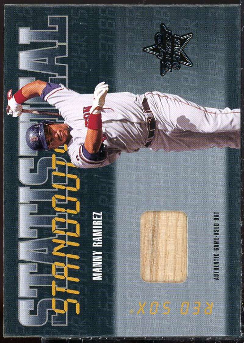 Manny Ramirez 2002 Leaf Rookies and Stars Statistical Standouts Materials #29  Image 1