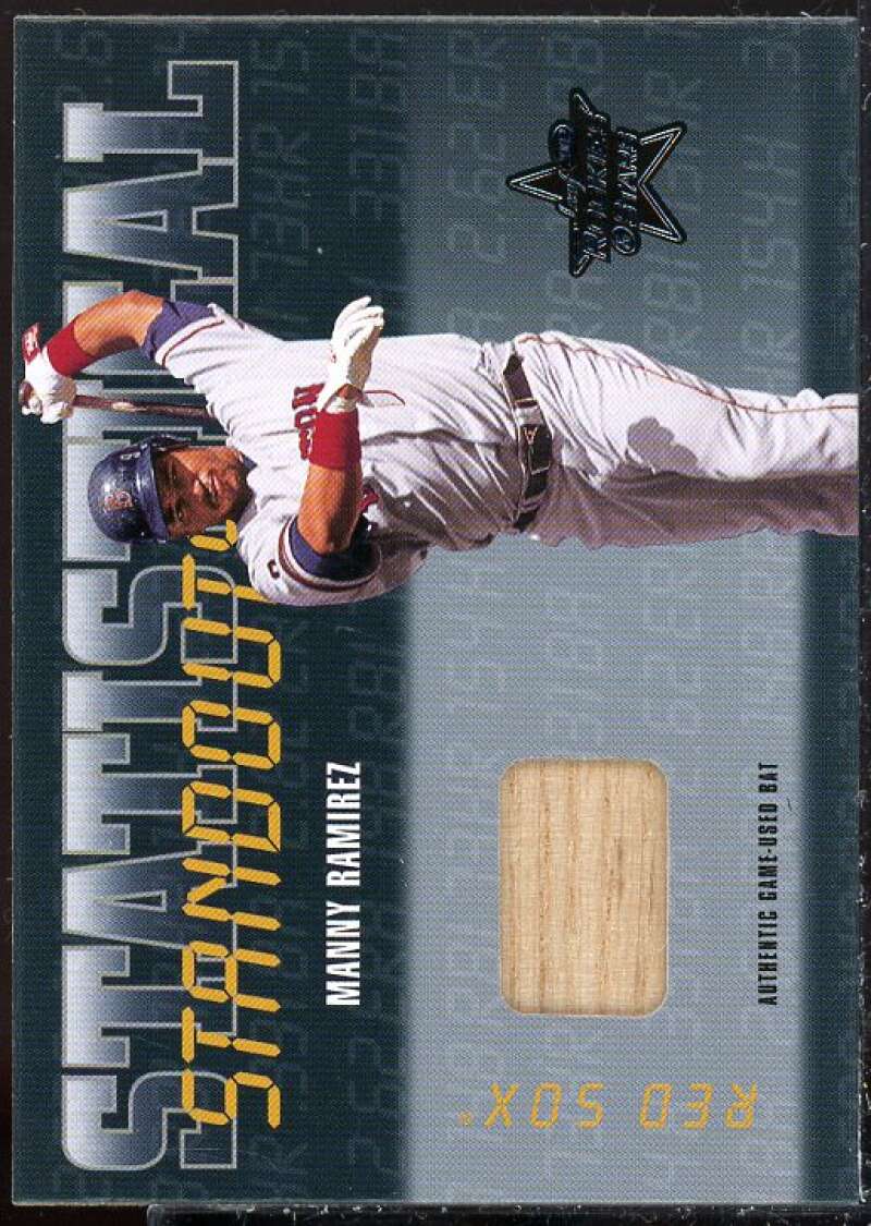 Manny Ramirez 2002 Leaf Rookies and Stars Statistical Standouts Materials #29  Image 1
