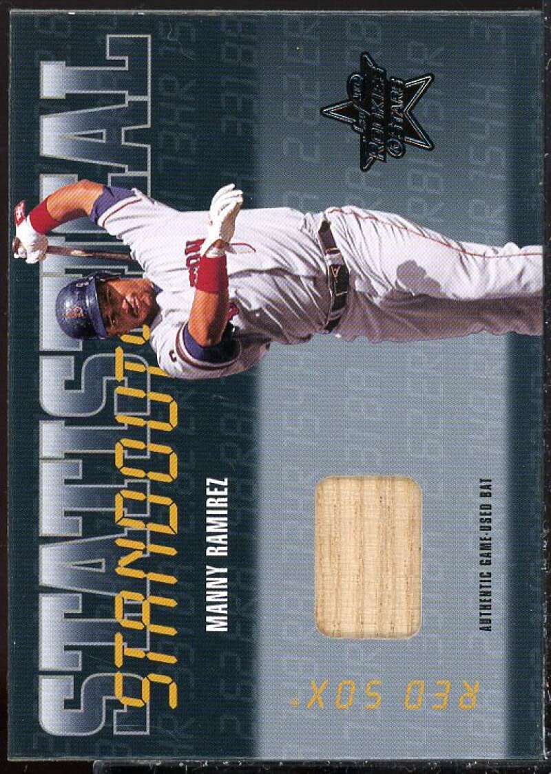 Manny Ramirez 2002 Leaf Rookies and Stars Statistical Standouts Materials #29  Image 1