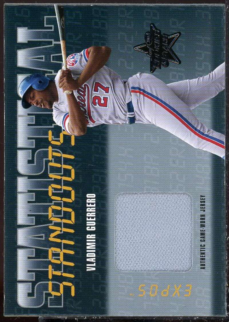 Vladimir Guerrero 2002 Leaf Rookies and Stars Statistical Standouts Materials #  Image 1