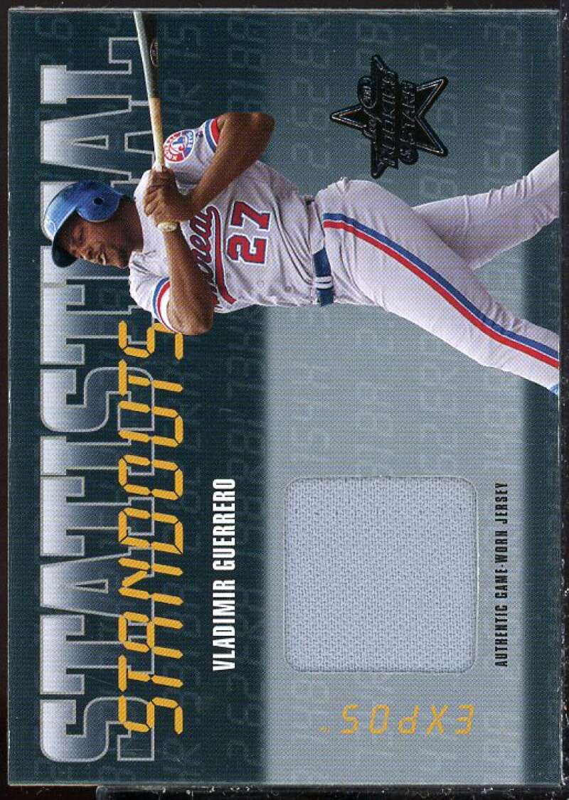 Vladimir Guerrero 2002 Leaf Rookies and Stars Statistical Standouts Materials #  Image 1