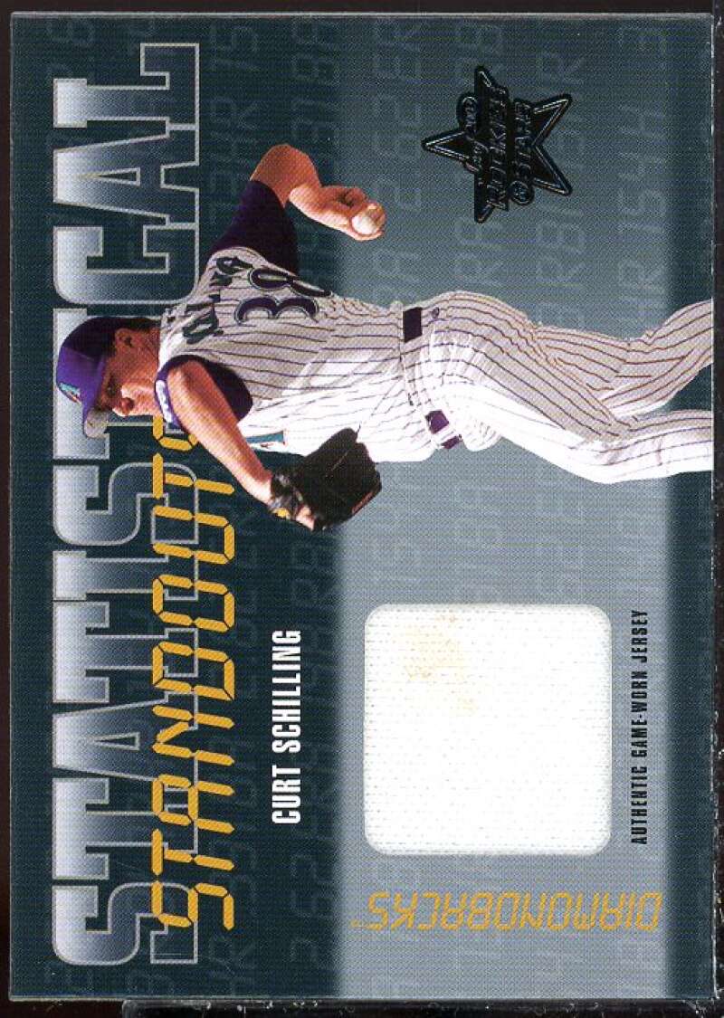 Curt Schilling 2002 Leaf Rookies and Stars Statistical Standouts Materials #28  Image 1