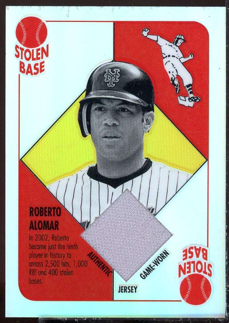 Roberto Alomar Card 2003 Topps Chrome Red Backs Relics #RA  Image 1