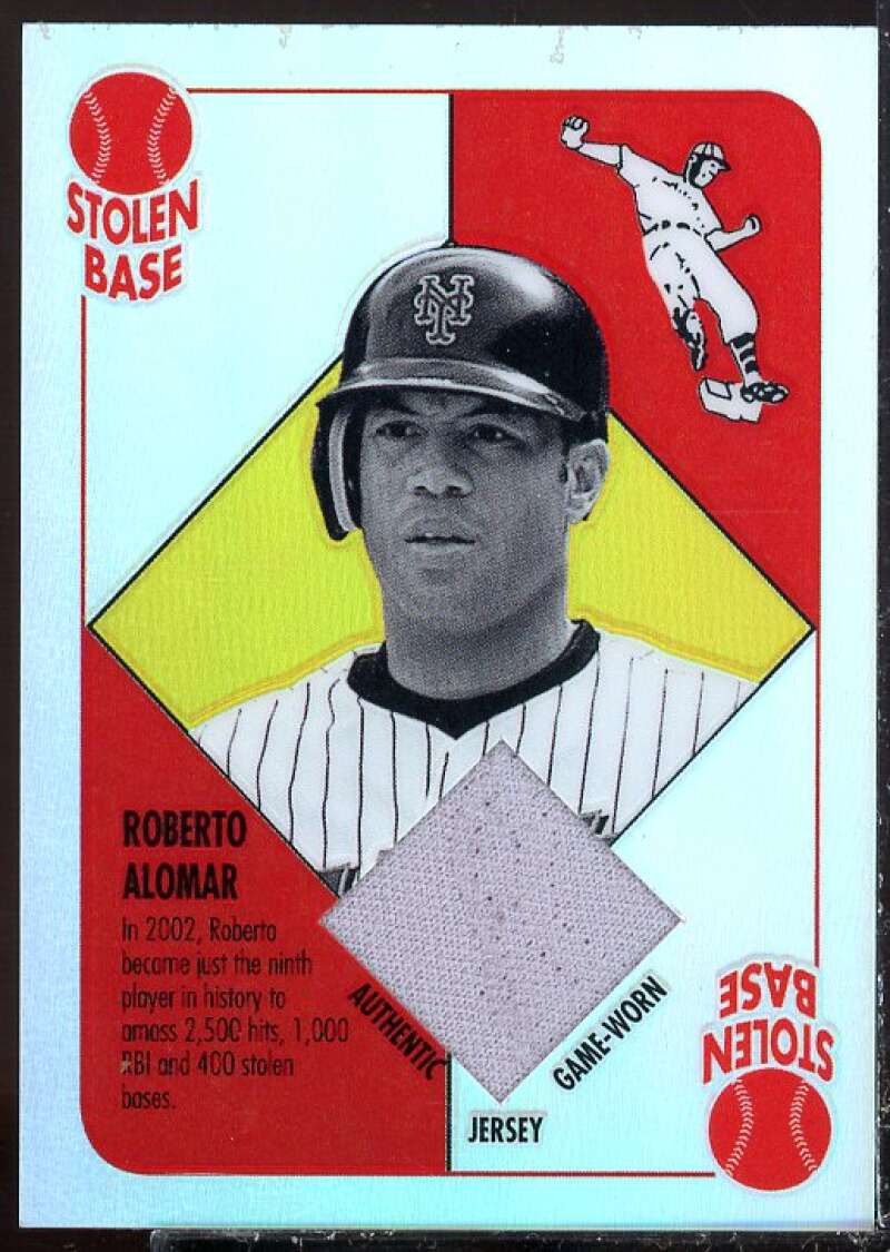 Roberto Alomar Card 2003 Topps Chrome Red Backs Relics #RA  Image 1