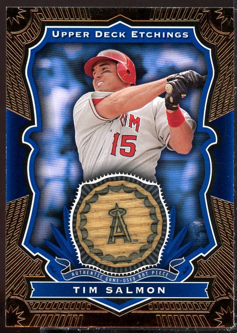 Tim Salmon Card 2004 Upper Deck Etchings Game Bat Blue #TS  Image 1