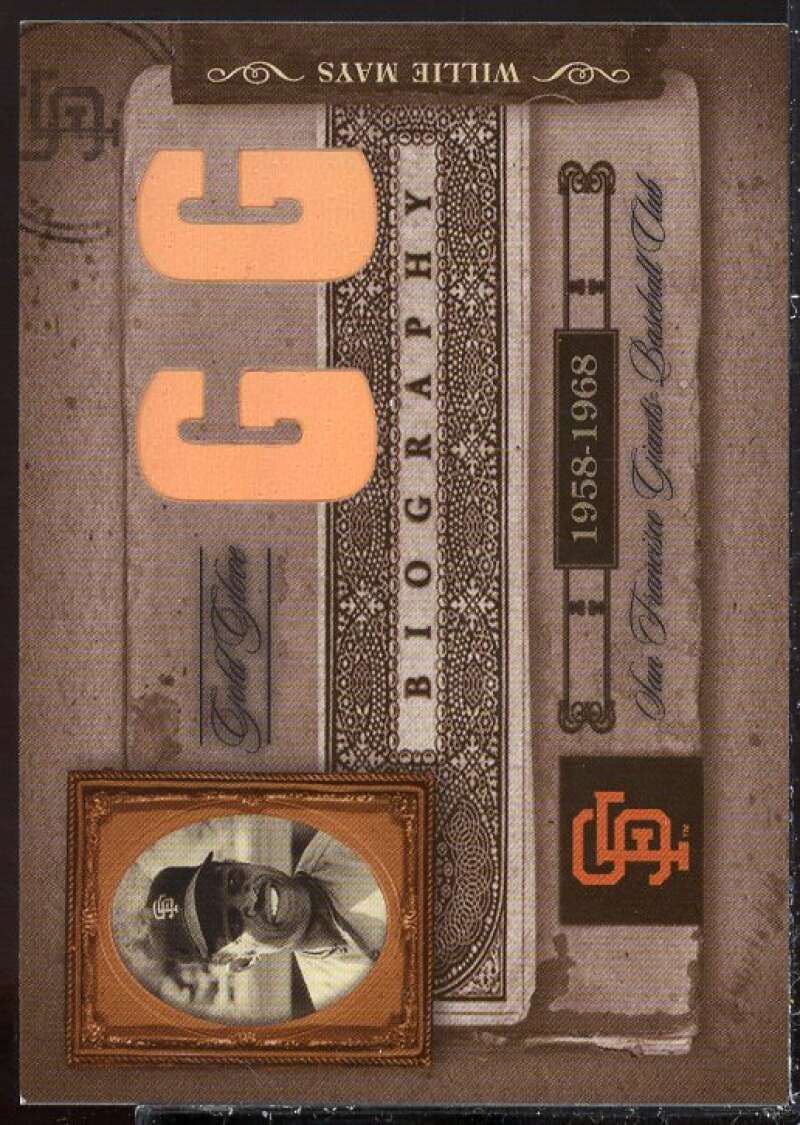 Willie Mays Card 2005 Biography  Gold Glove #1959  Image 1