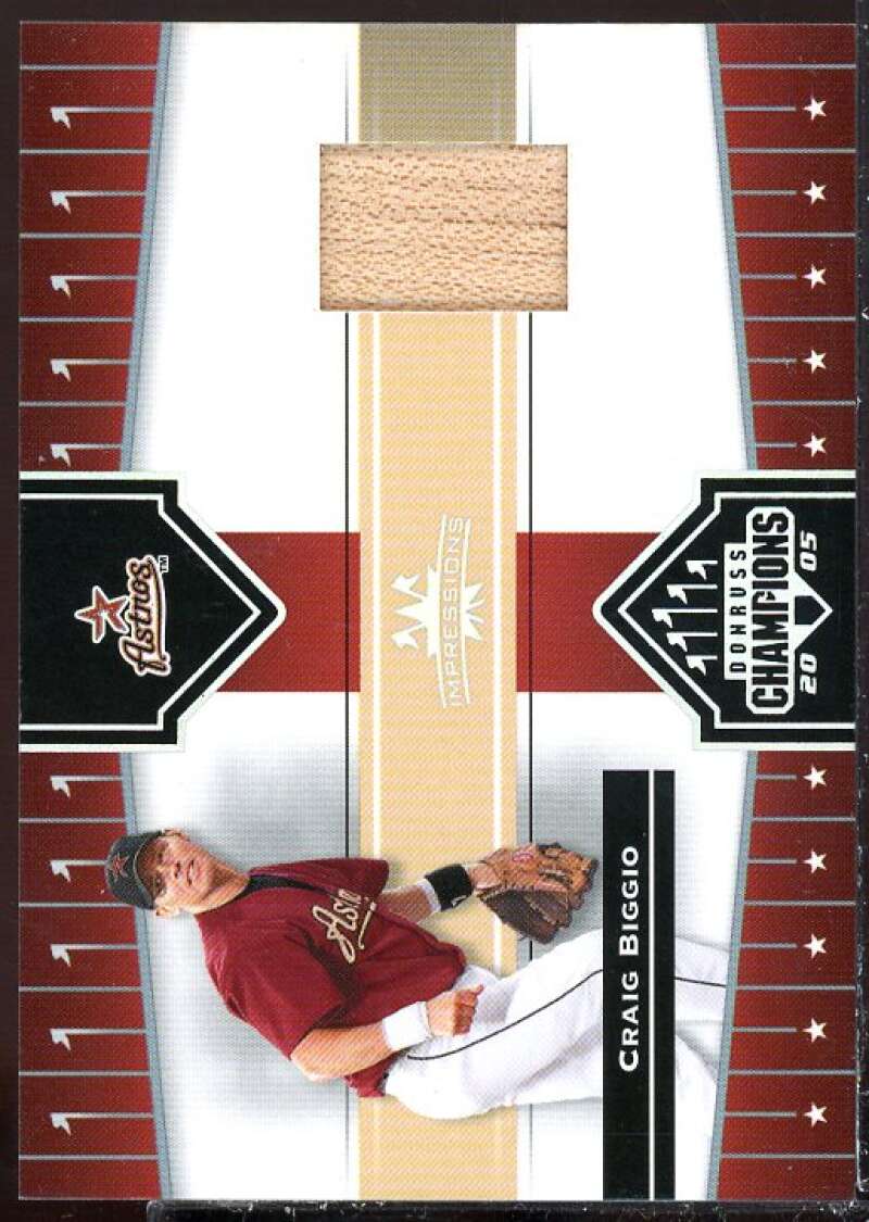 Craig Biggio Card 2005 Donruss Champions Impressions Material #162  Image 1