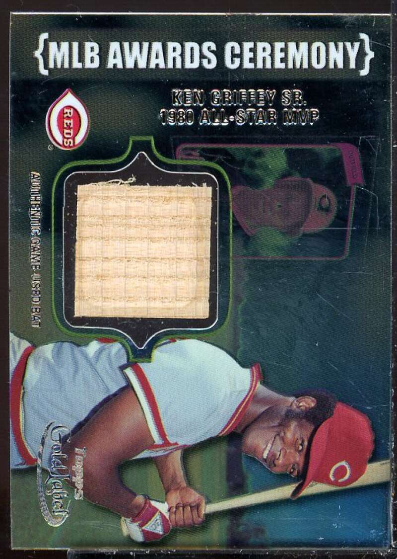 Ken Griffey Sr. AS MVP 2002 Gold Label MLB Awards Ceremony Relics Titanium #KG  Image 1