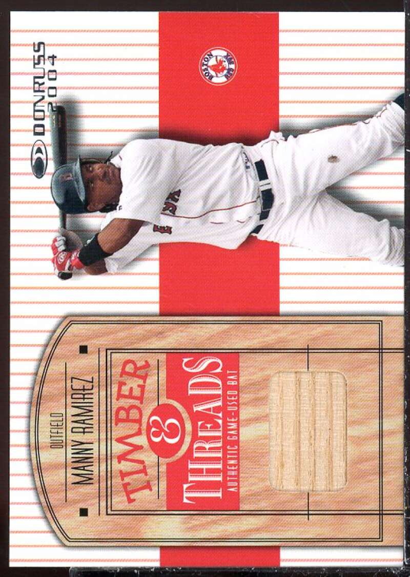 Manny Ramirez Card 2004 Donruss Timber and Threads #32  Image 1