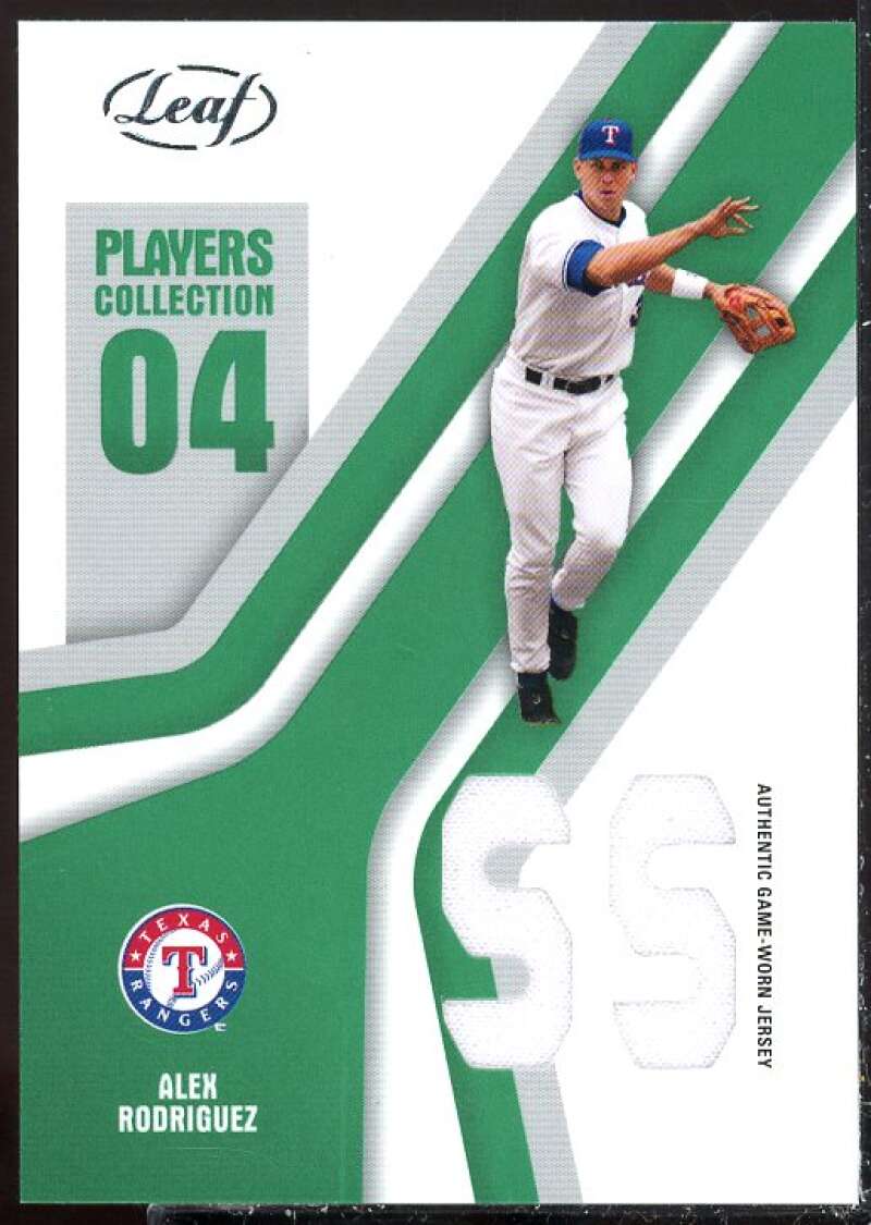 Alex Rodriguez Rgr White Card 2004 Leaf Players Collection Jersey Green #7  Image 1