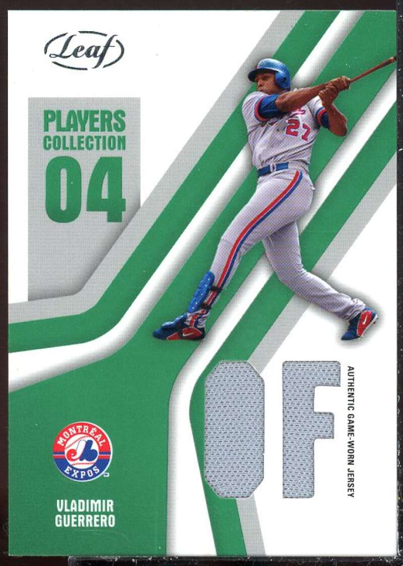 Vladimir Guerrero Card 2004 Leaf Players Collection Jersey Green #99  Image 1
