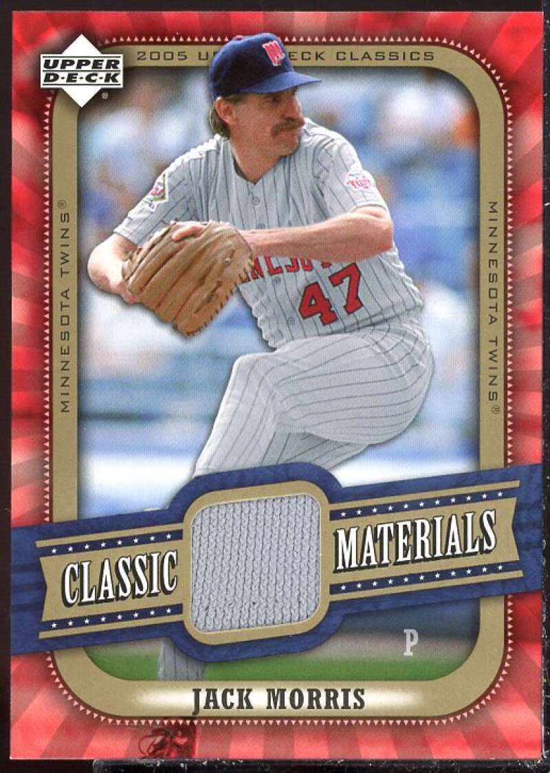 Jack Morris Card 2005 Upper Deck Classics Materials #JM  Image 1