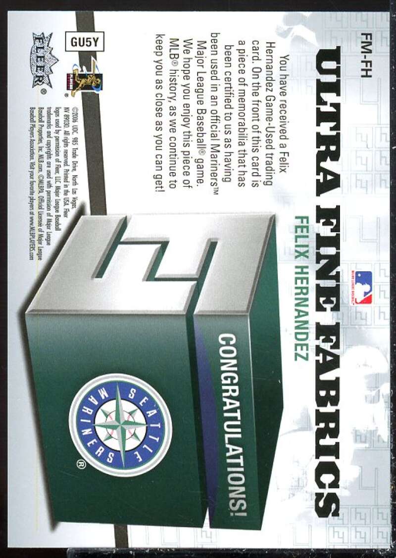 Felix Hernandez Card 2006 Ultra Fine Fabrics #FH  Image 2