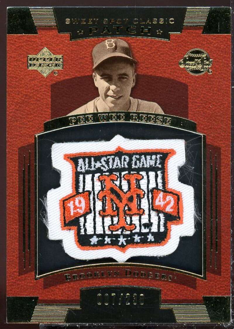 Pee Wee Reese 42 AS Card 2004 Sweet Spot Classic Patch 230 #SSPPR  Image 1