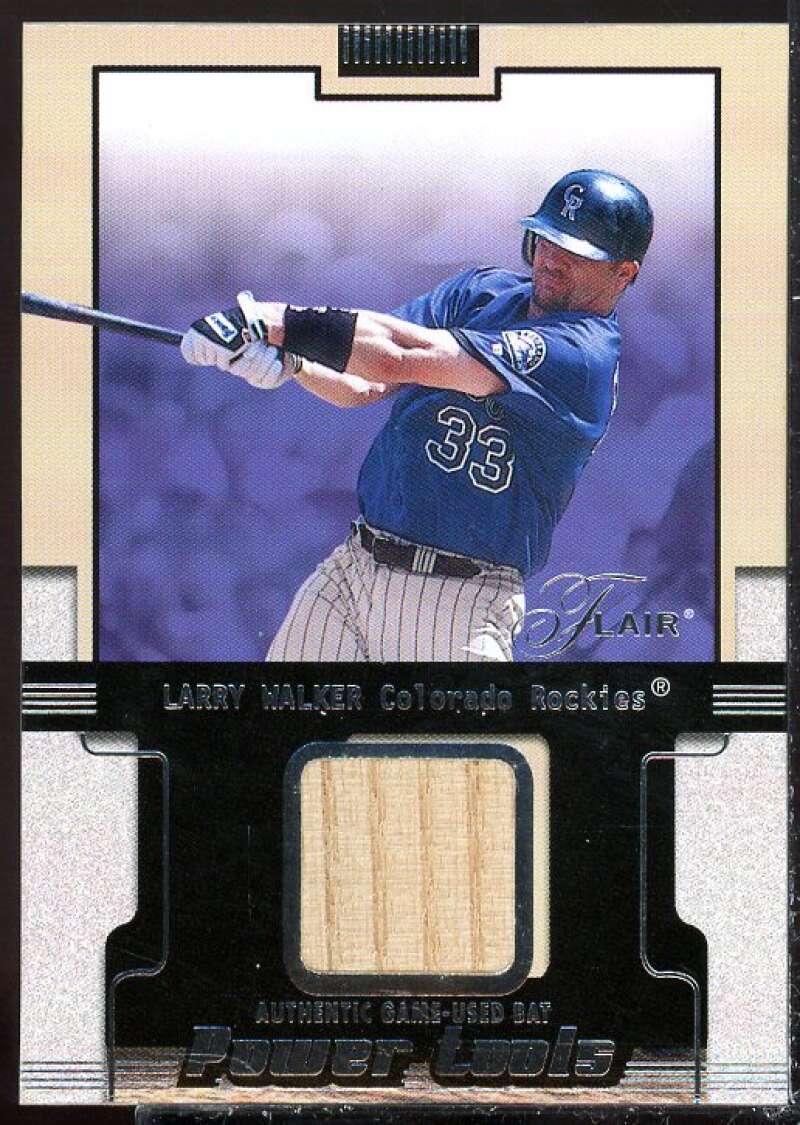 Larry Walker Card 2002 Flair Power Tools Bats #27  Image 1