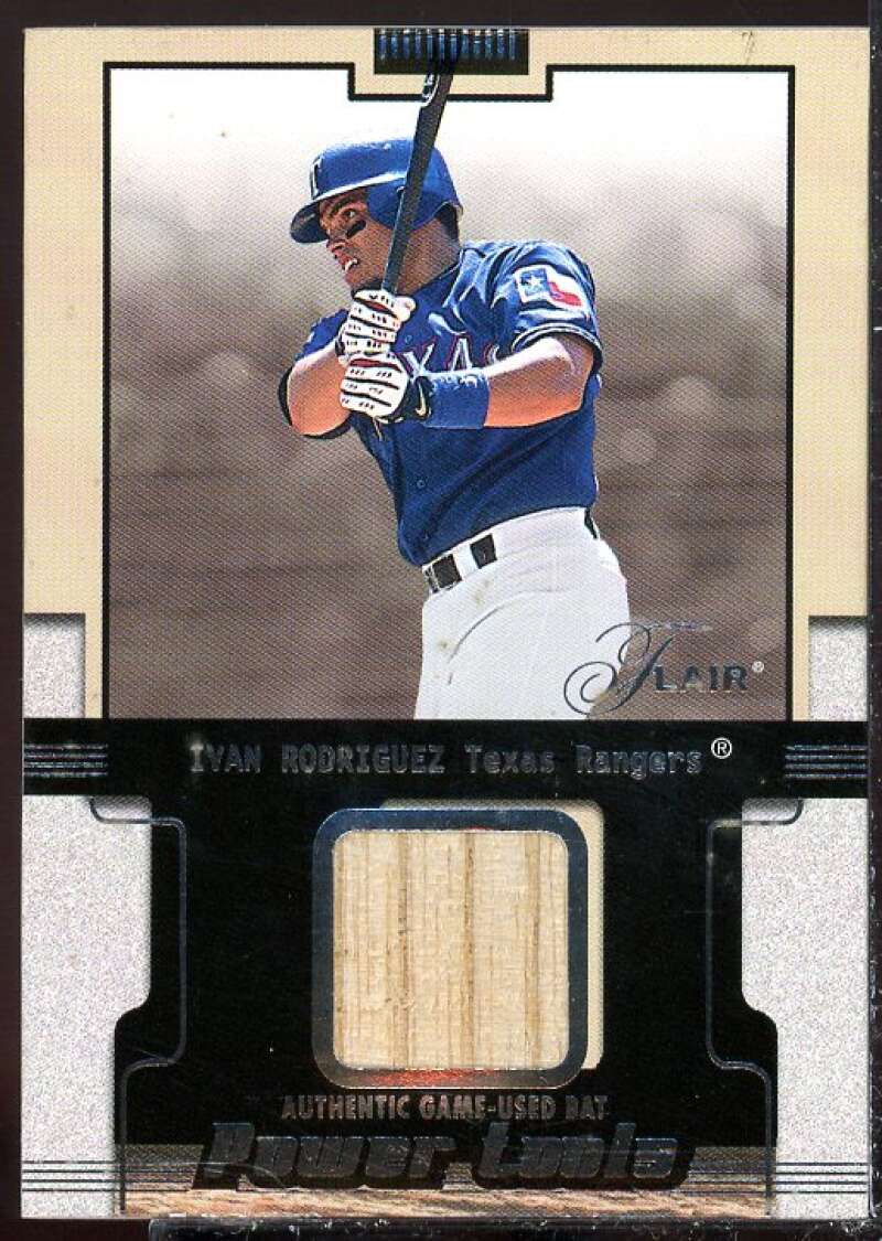 Ivan Rodriguez Card 2002 Flair Power Tools Bats #19  Image 1