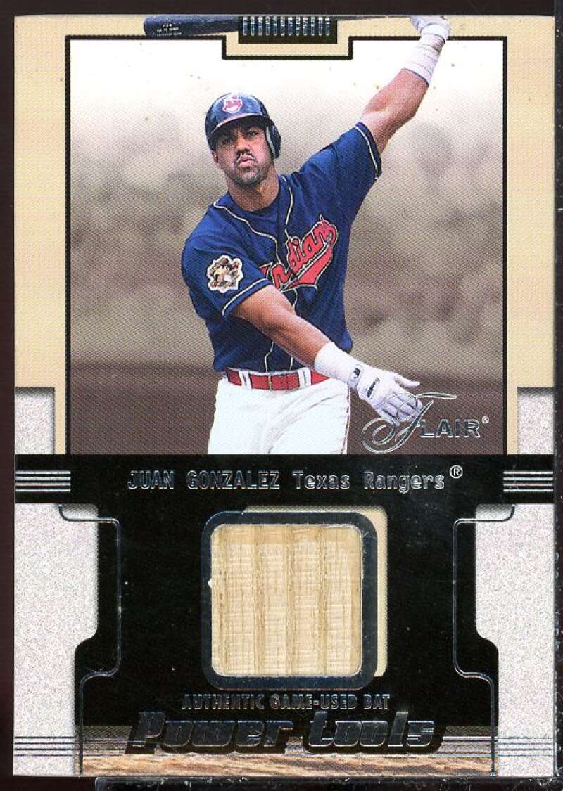 Juan Gonzalez Card 2002 Flair Power Tools Bats #10  Image 1
