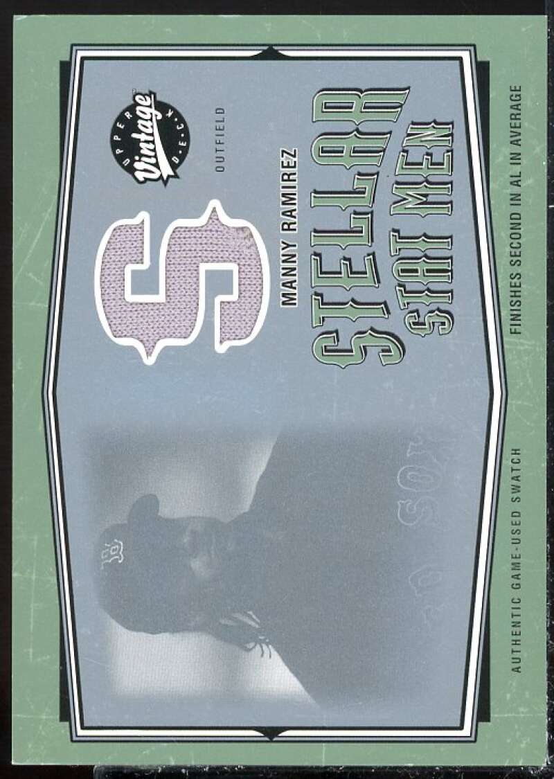 Manny Ramirez Card 2004 Upper Deck Vintage Stellar Stat Men Jerseys #41  Image 1