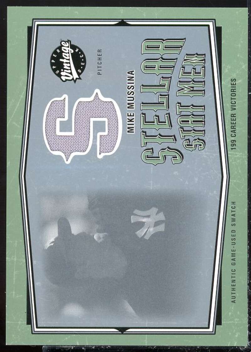 Mike Mussina Card 2004 Upper Deck Vintage Stellar Stat Men Jerseys #35  Image 1