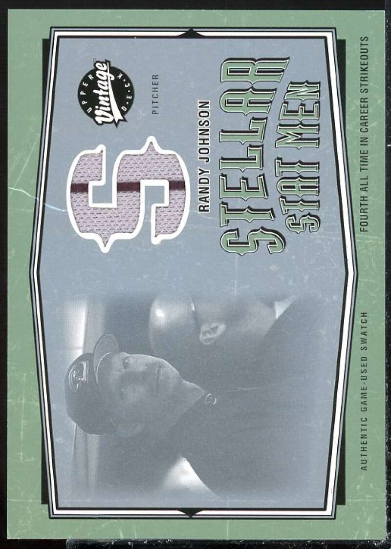 Randy Johnson Card 2004 Upper Deck Vintage Stellar Stat Men Jerseys #28  Image 1