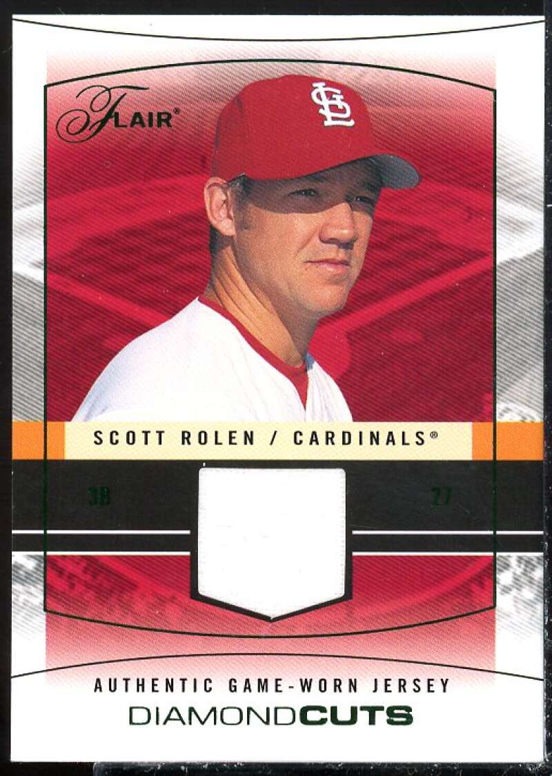 Scott Rolen Card 2004 Flair Diamond Cuts Game Used Green #SR  Image 1