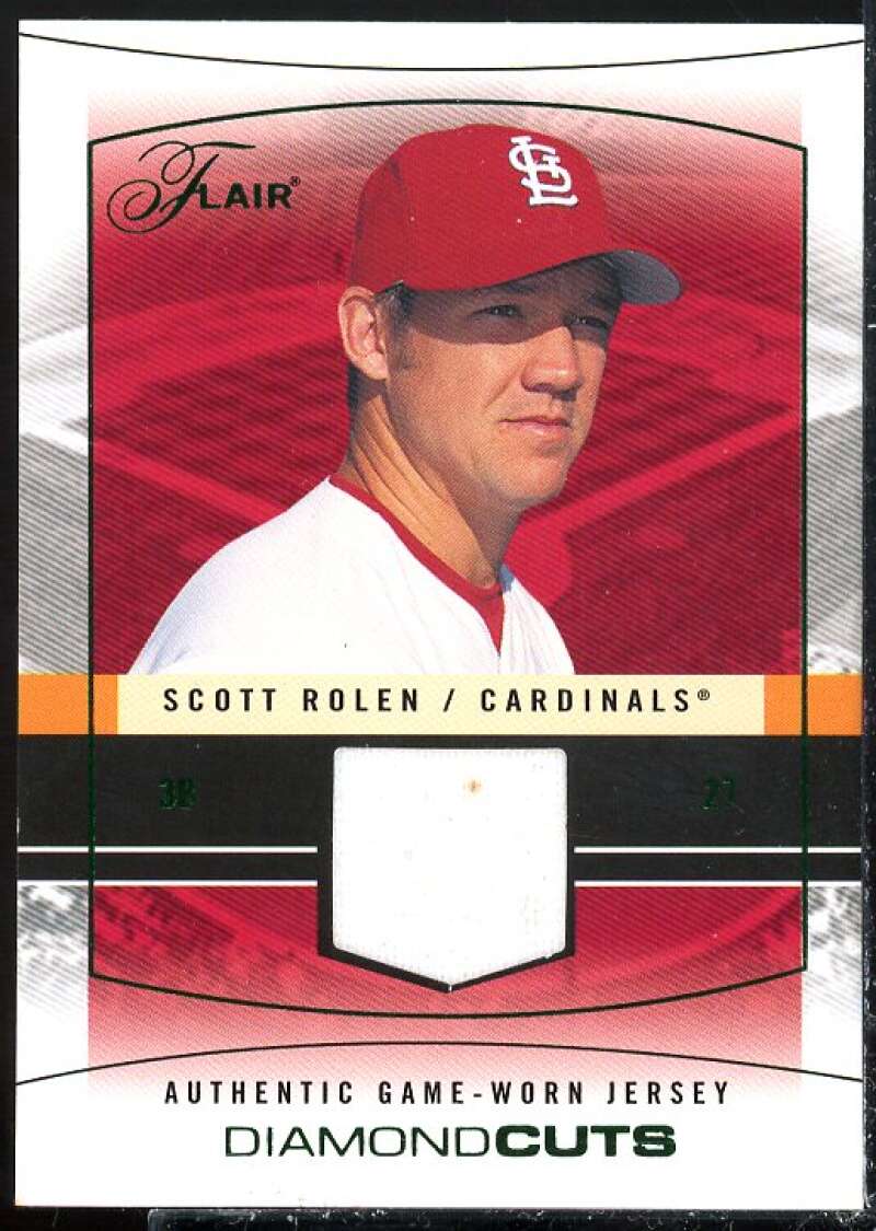 Scott Rolen Card 2004 Flair Diamond Cuts Game Used Green #SR  Image 1