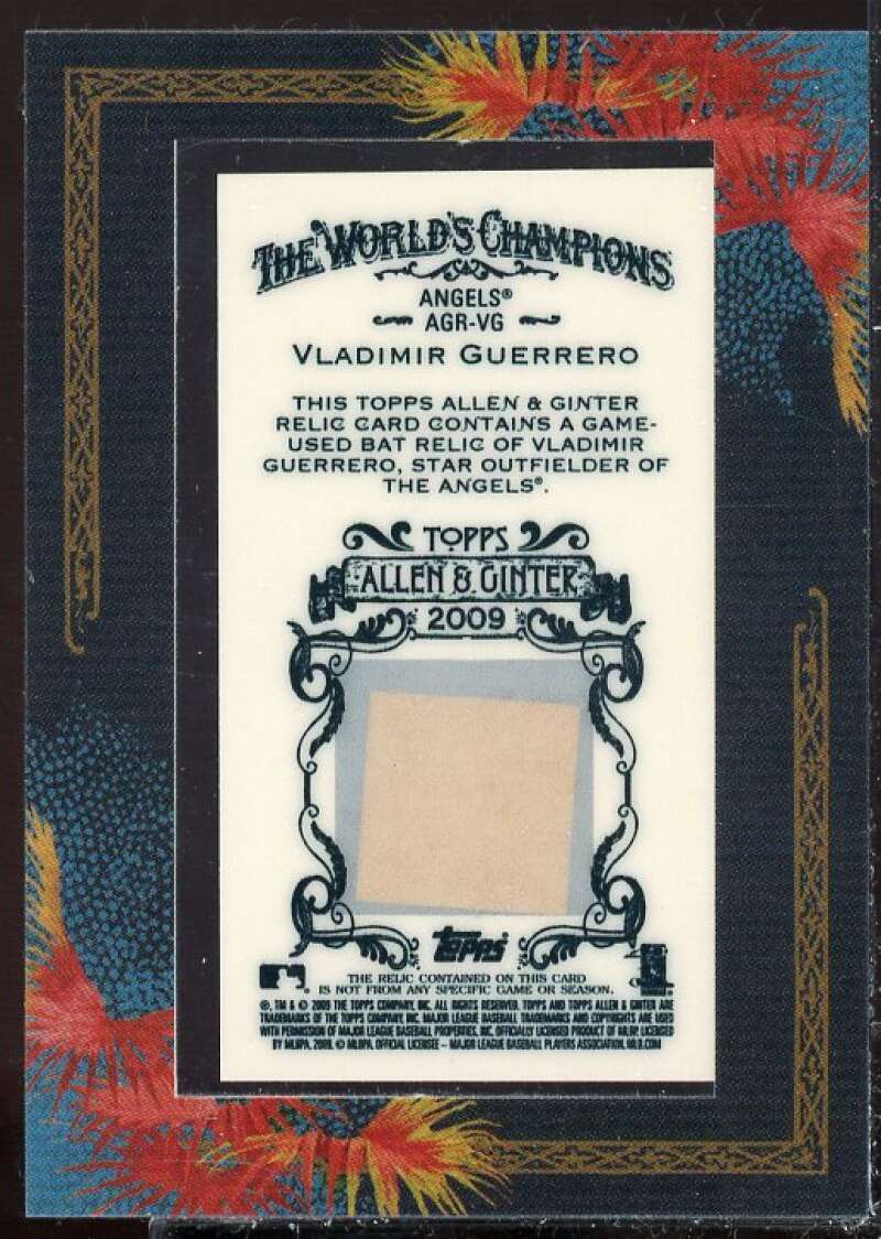 Vladimir Guerrero Card 2009 Topps Allen and Ginter Relics #VG  Image 2
