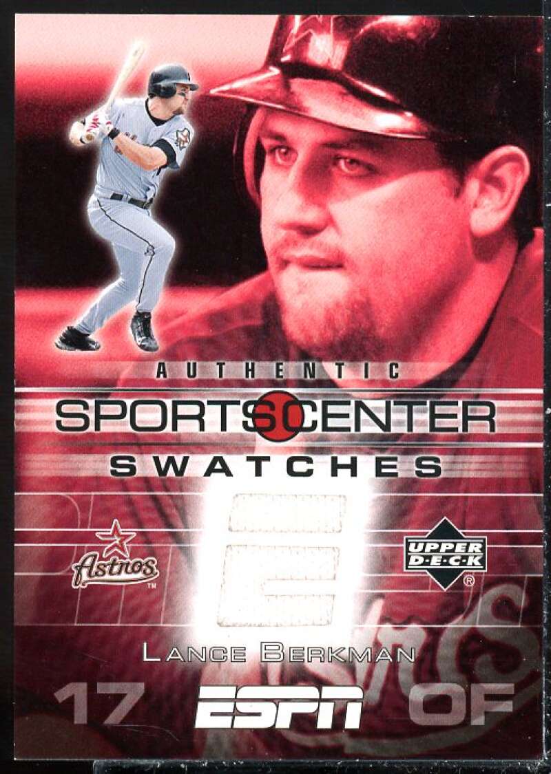 Lance Berkman Card 2005 Upper Deck ESPN Sports Center Swatches #LB  Image 1